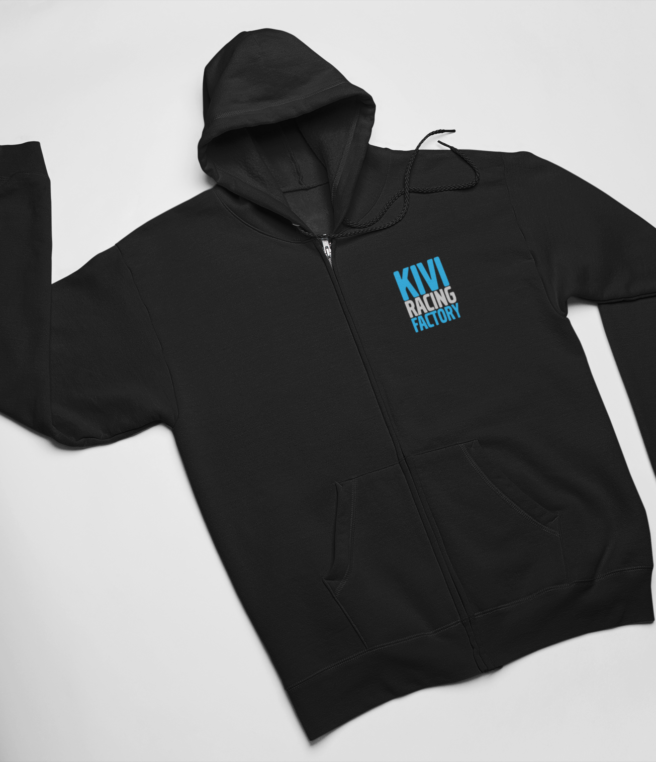 Bluza rozpinana z haftem Kivi Racing Factory Black